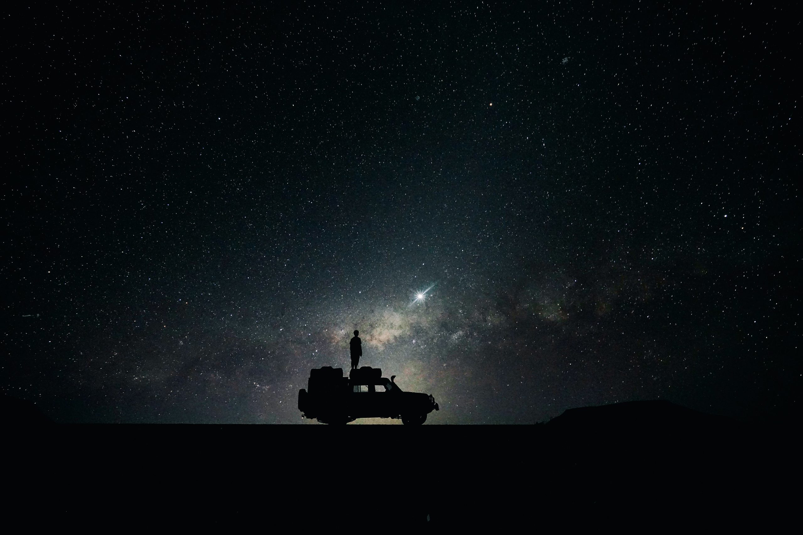 Car Sky Night Stars